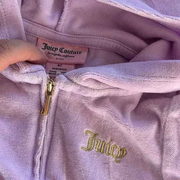 Juicy Couture Kids Light Purple Hoodie - Picture 2 of 3